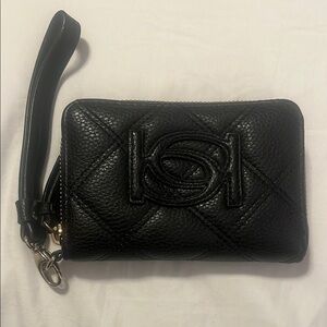 Bebe Black Quilted Wristlet